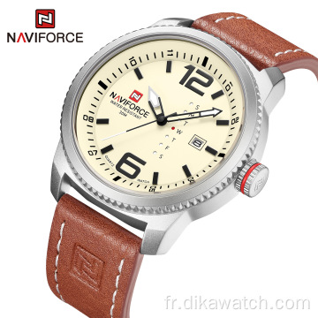 Montres de sport à double affichage de la semaine civile Naviforce 9063